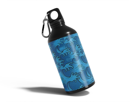 Japanese Waves Japanese Water Bottle DIY Stickers