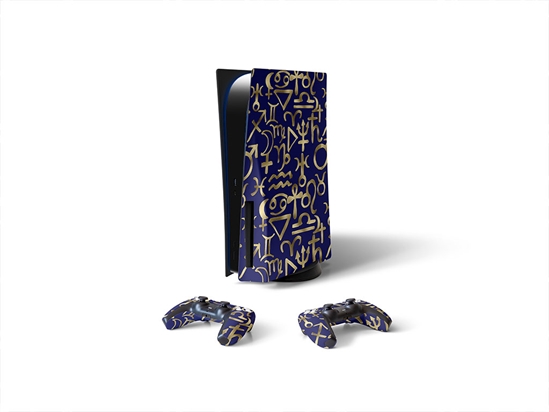 Blue Horoscopes Astrology Sony PS5 DIY Skin