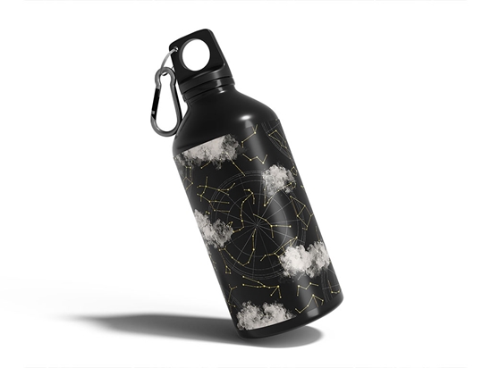 Cloudy Constellations Astrology Water Bottle DIY Stickers