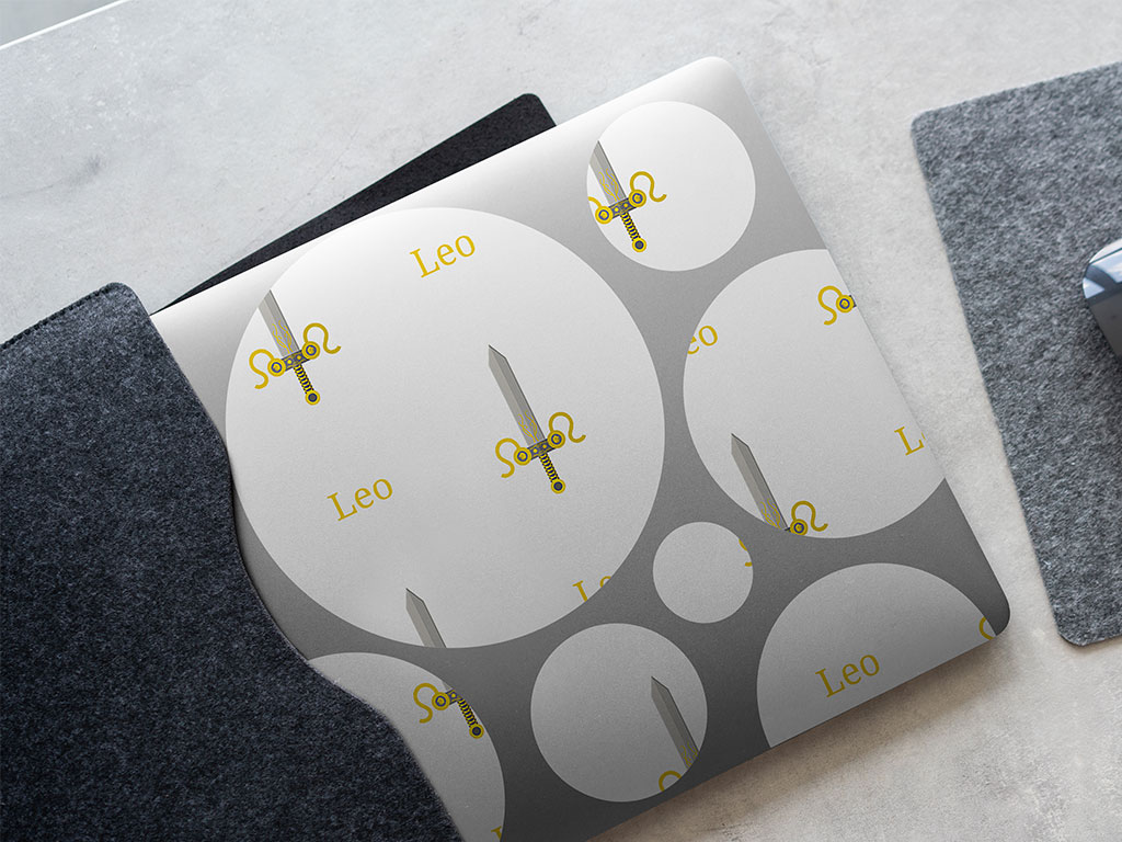 Leo Swords Astrology DIY Laptop Stickers