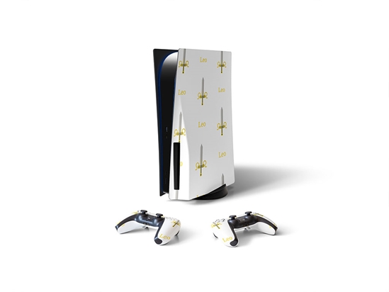 Leo Swords Astrology Sony PS5 DIY Skin