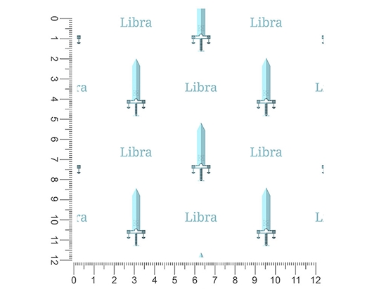 Libra Swords Astrology 1ft x 1ft Craft Sheets