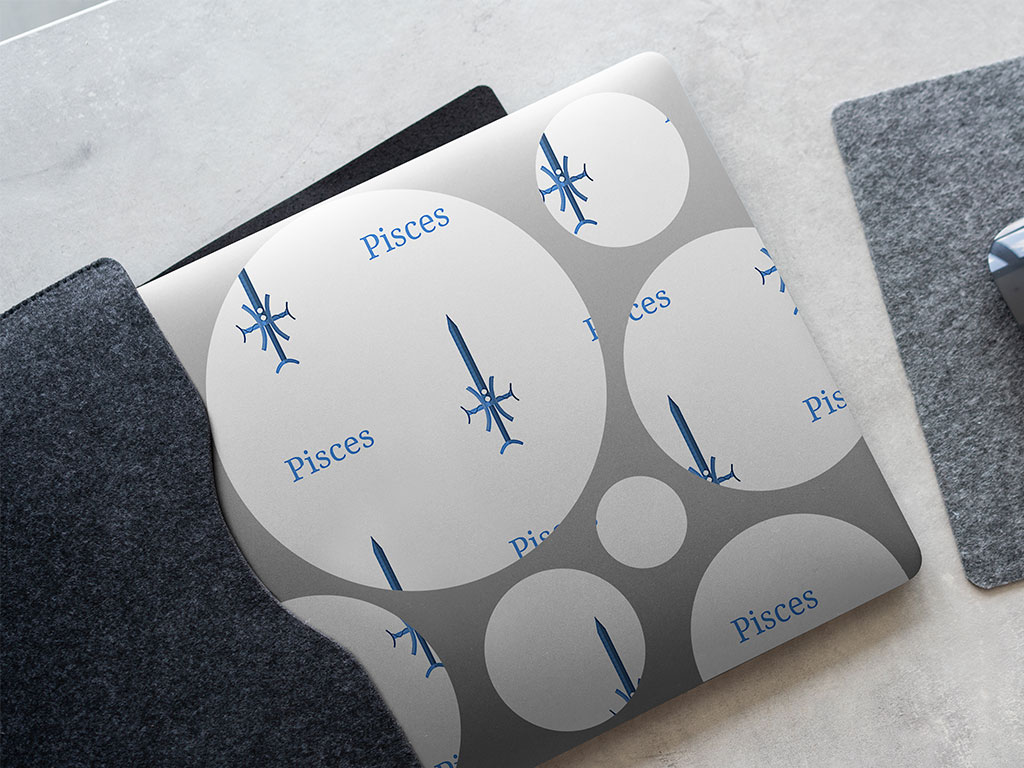 Pisces Swords Astrology DIY Laptop Stickers