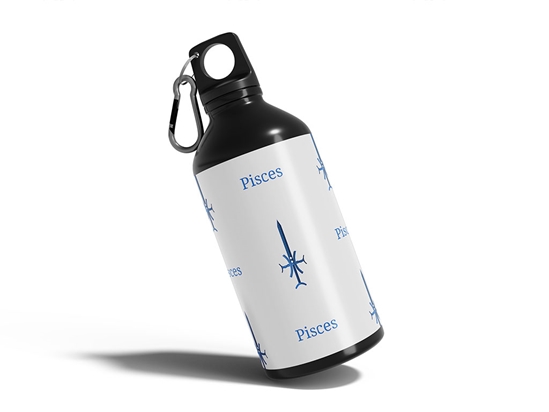 Pisces Swords Astrology Water Bottle DIY Stickers