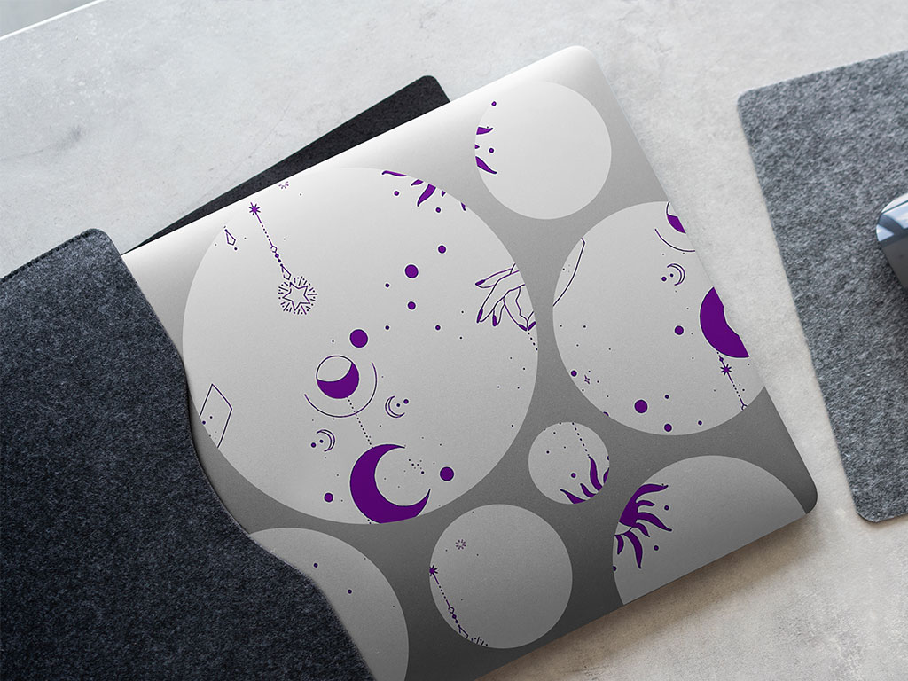 Purple Suns Astrology DIY Laptop Stickers