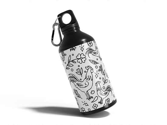 Cockadoodle Doo Bird Water Bottle DIY Stickers