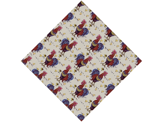 Cocks Walk Birds Vinyl Wrap Pattern