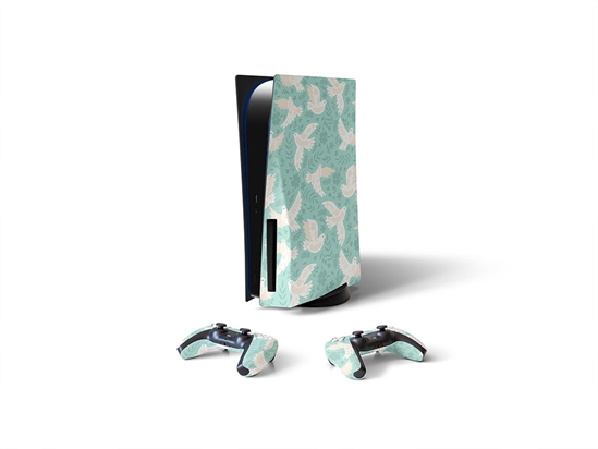 Olive Branches Bird Sony PS5 DIY Skin