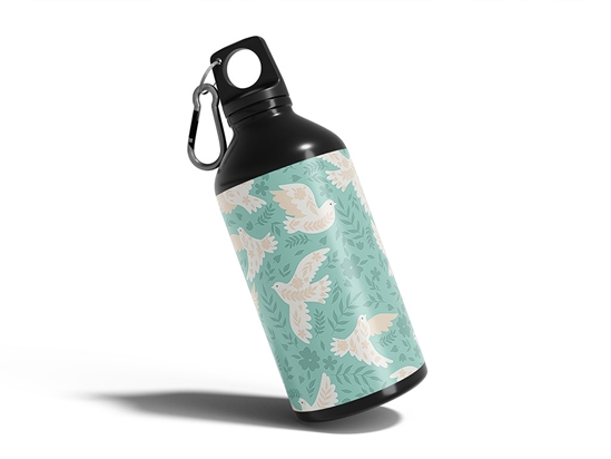 Olive Branches Bird Water Bottle DIY Stickers