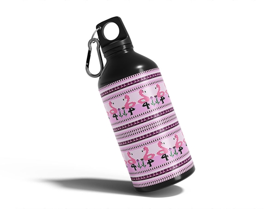 Pixelated Ibis Bird Water Bottle DIY Stickers