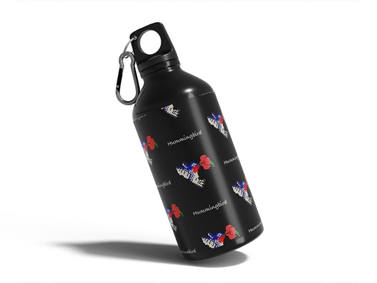 Fluttering Pixels Bird Water Bottle DIY Stickers