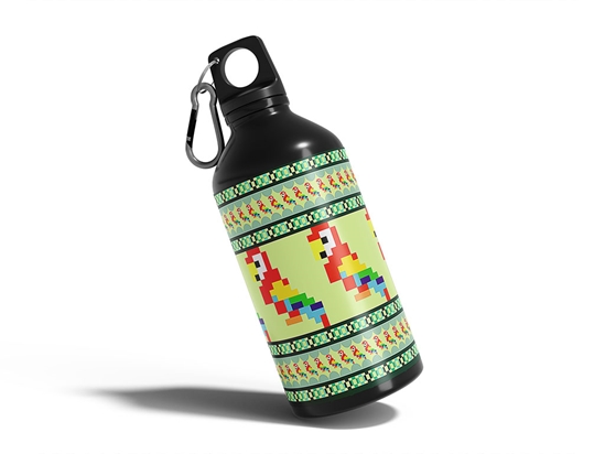 Pixelated Dialogue Bird Water Bottle DIY Stickers