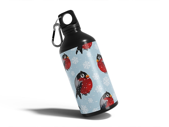 Bundle Up Bird Water Bottle DIY Stickers