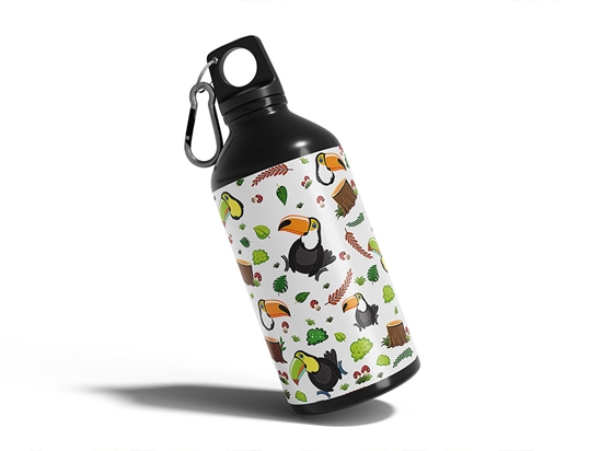 Brazilian Jungle Bird Water Bottle DIY Stickers