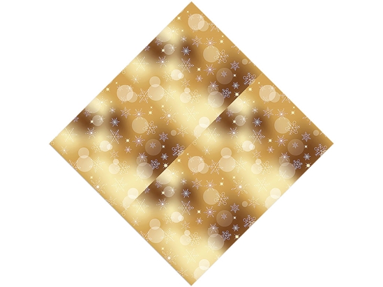 Golden Snow Bokeh Vinyl Wrap Pattern