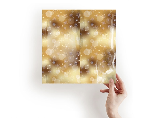 Golden Snow Bokeh Craft Sheets