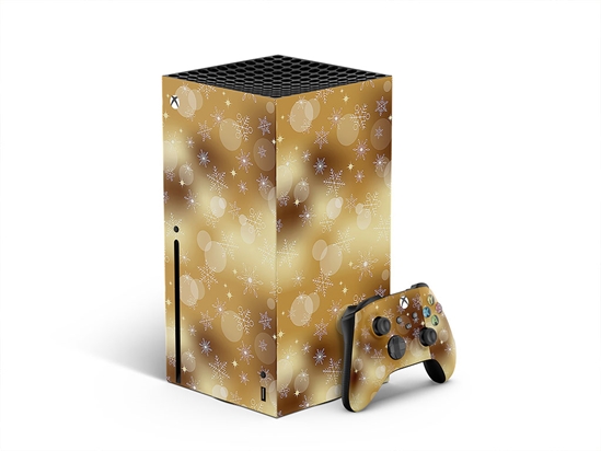 Golden Snow Bokeh XBOX DIY Decal