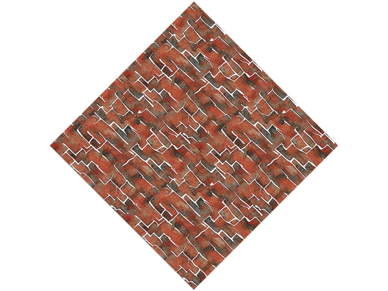 Redwood Red Brick Vinyl Wrap Pattern