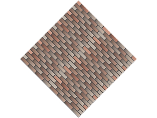 Coffee Brown Brick Vinyl Wrap Pattern