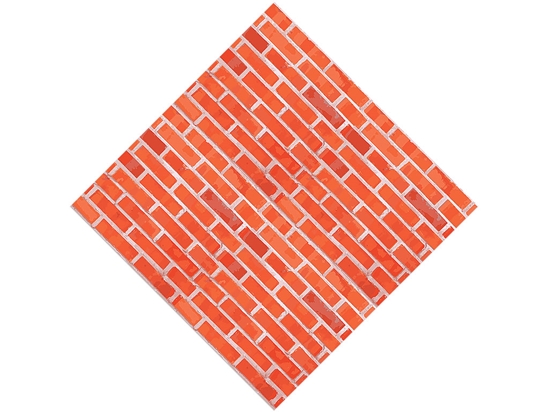 Vivid Red Brick Vinyl Wrap Pattern