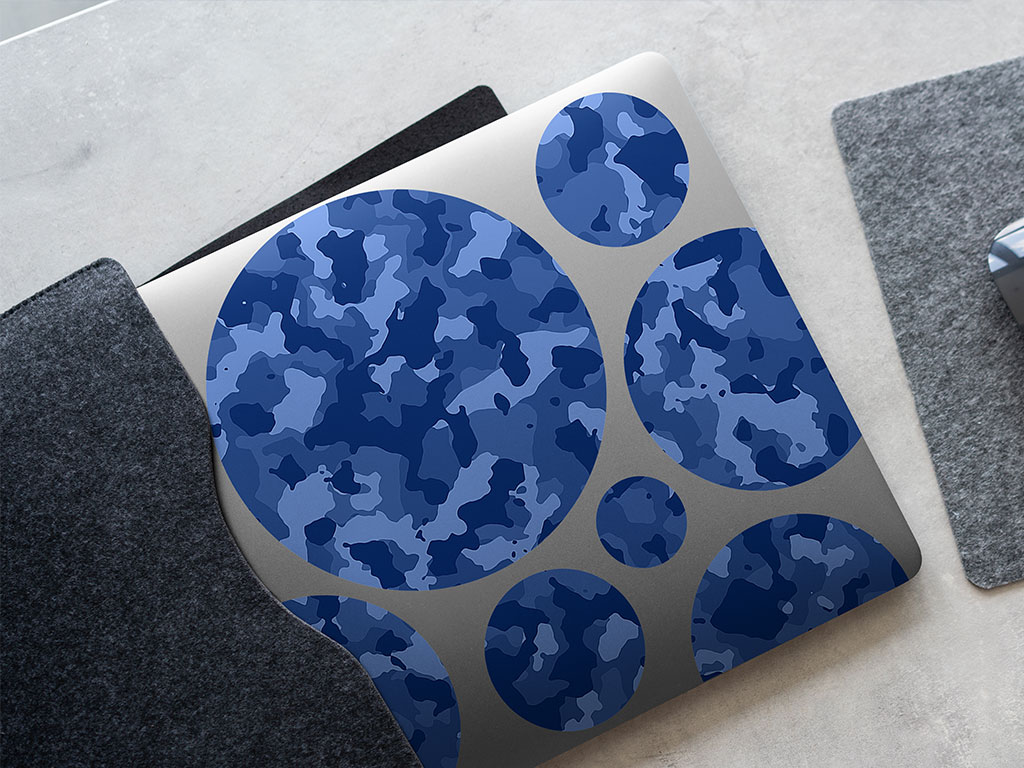 Azure Flecktarn Camouflage DIY Laptop Stickers