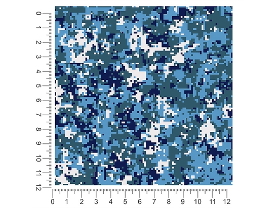 Pixel Peacock Camouflage 1ft x 1ft Craft Sheets