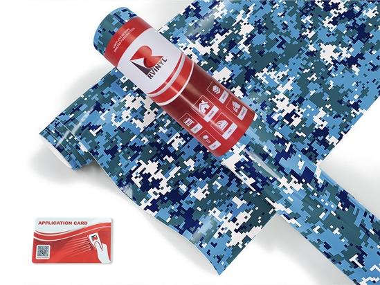 Pixel Peacock Camouflage Craft Vinyl Roll