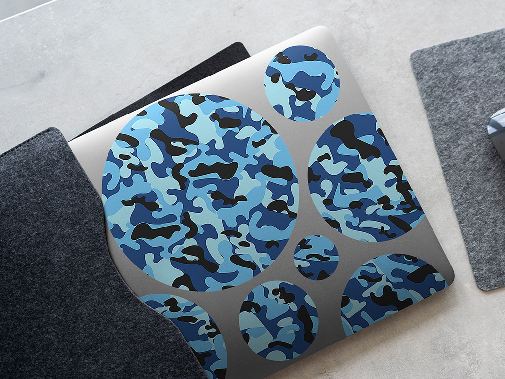 Police Strobe Camouflage DIY Laptop Stickers