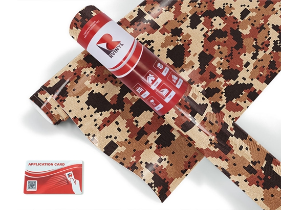 Copper Digital Camouflage Craft Vinyl Roll