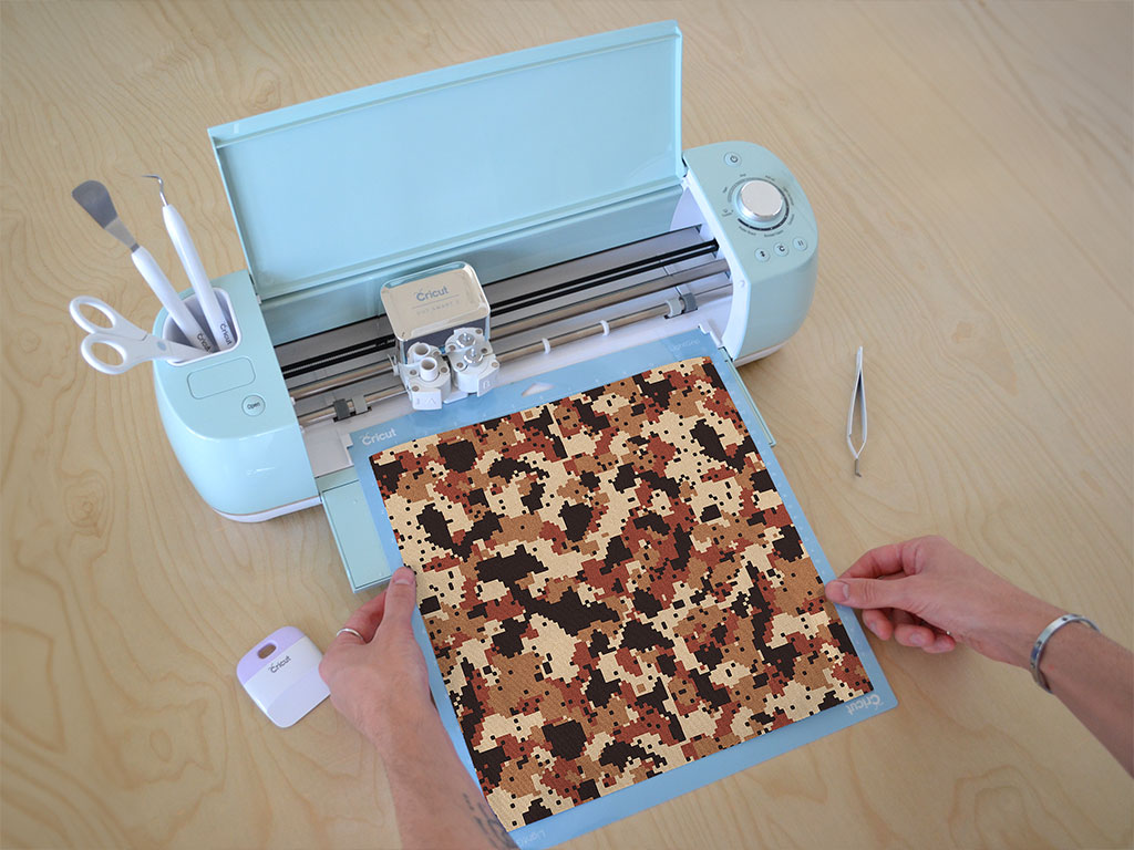 Copper Digital Camouflage Cricut Compatible Vinyl