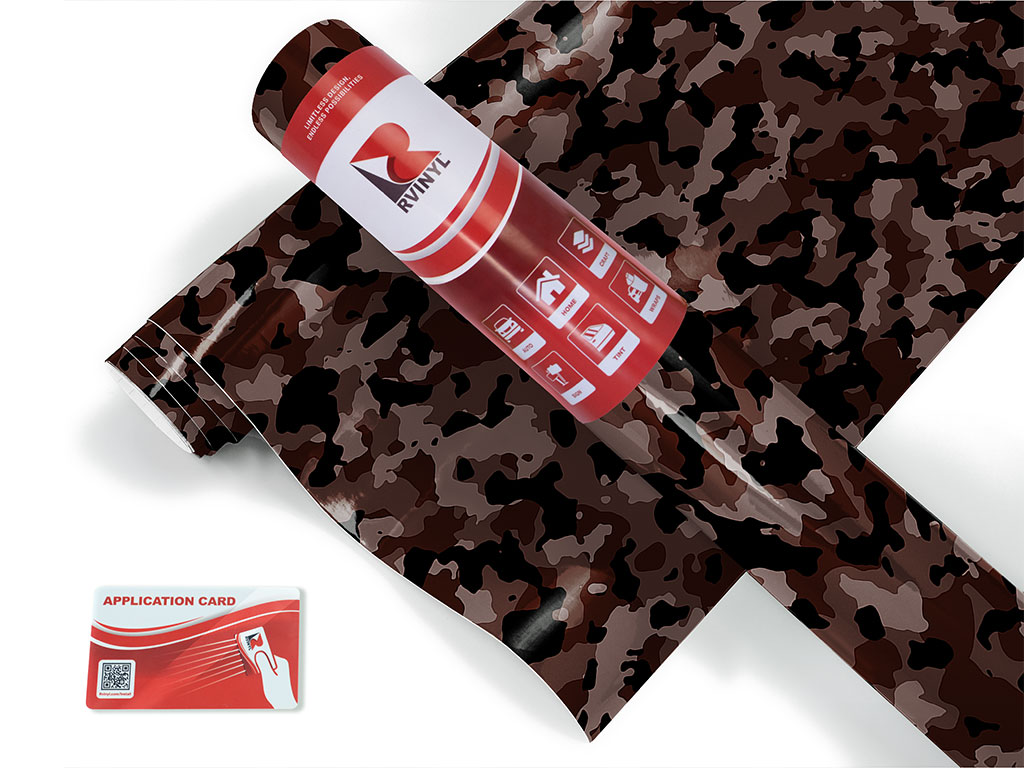 Espresso Flecktarn Camouflage Craft Vinyl Roll