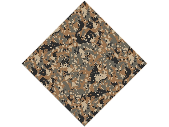 Khaki Woodland Camouflage Vinyl Wrap Pattern