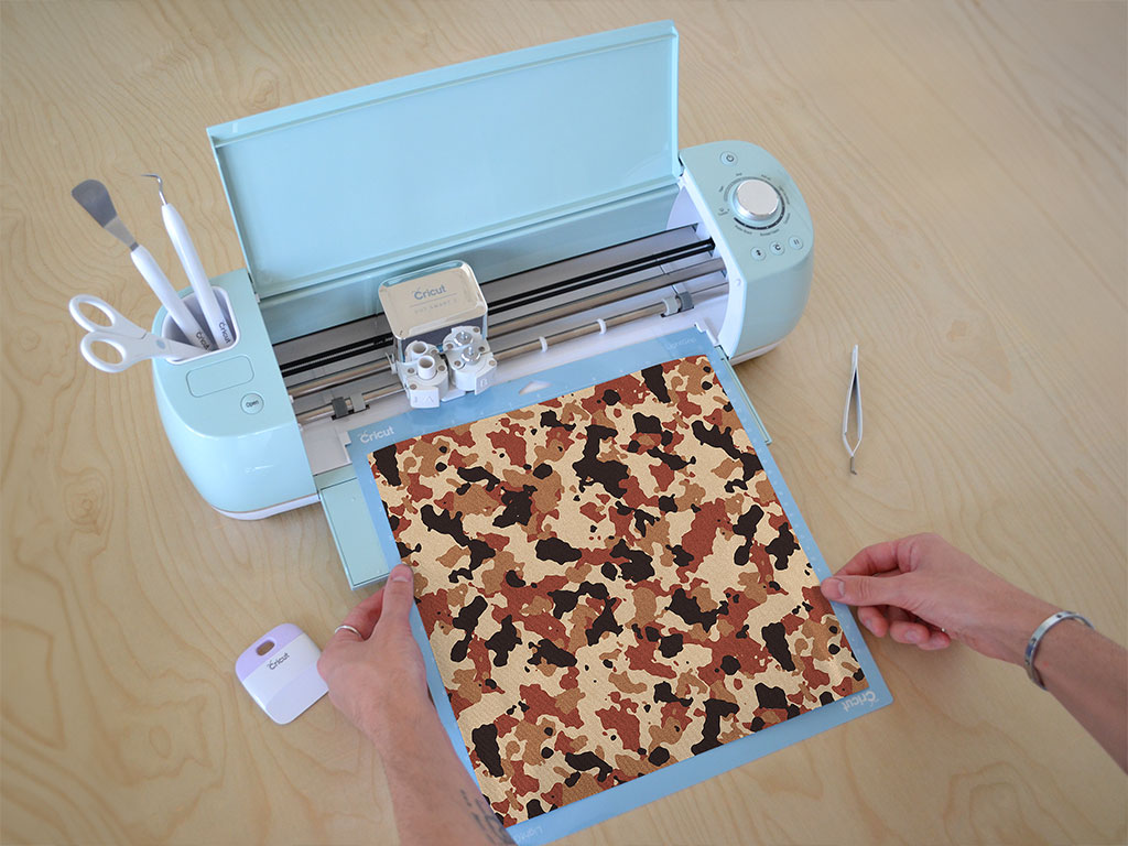 Tawny Multicam Camouflage Cricut Compatible Vinyl