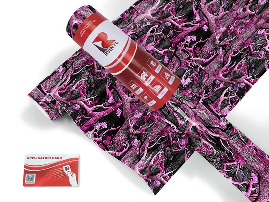 Obliteration Pink Camouflage Craft Vinyl Roll