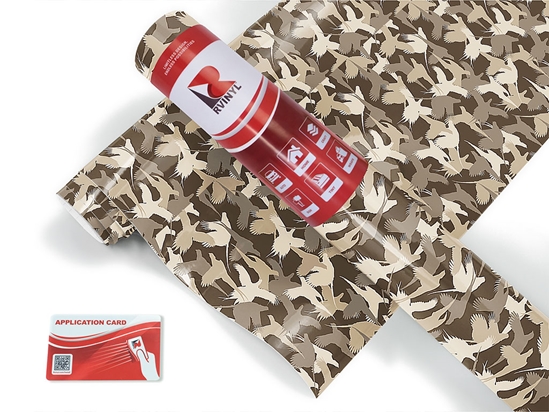 Pheasant Silhouette Camouflage Craft Vinyl Roll