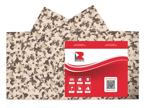 Disruptive Gobi Camouflage Craft Vinyl Sheet Pack