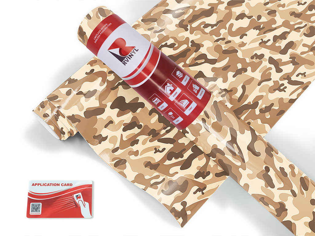 Tan Flecktarn Camouflage Craft Vinyl Roll