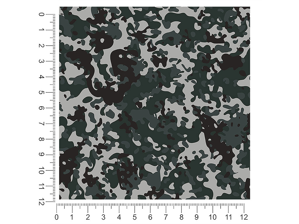 Charcoal Woodland Camouflage 1ft x 1ft Craft Sheets