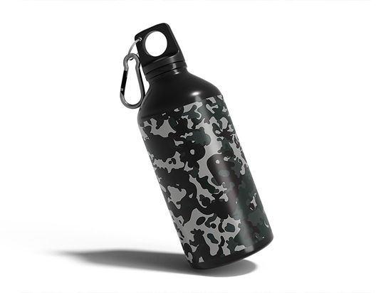 Charcoal Woodland Camouflage Water Bottle DIY Stickers