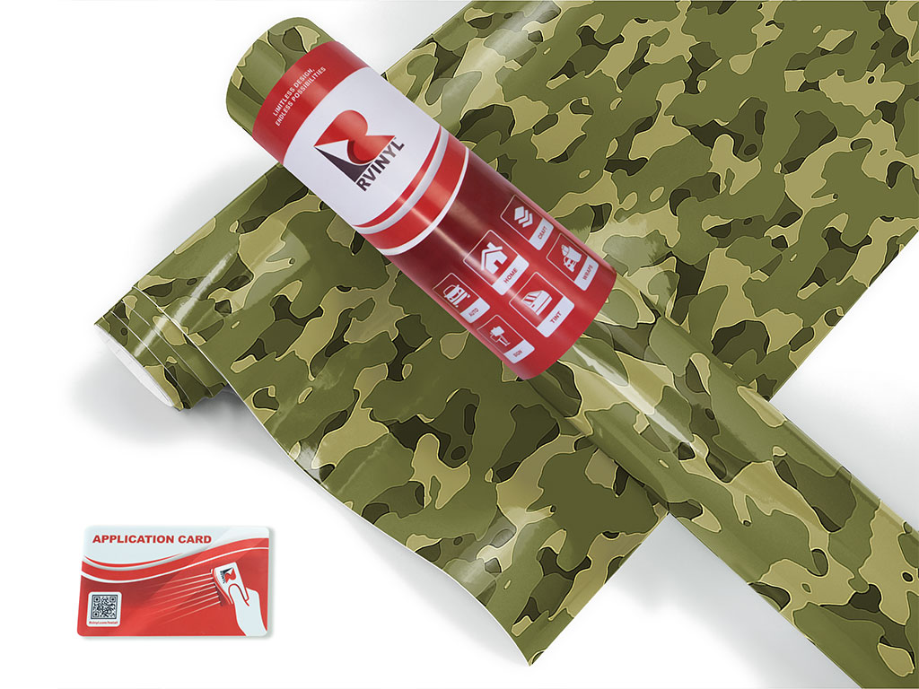 Flecktarn Bush Camouflage Craft Vinyl Roll