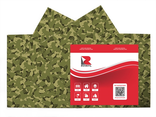 Flecktarn Bush Camouflage Craft Vinyl Sheet Pack