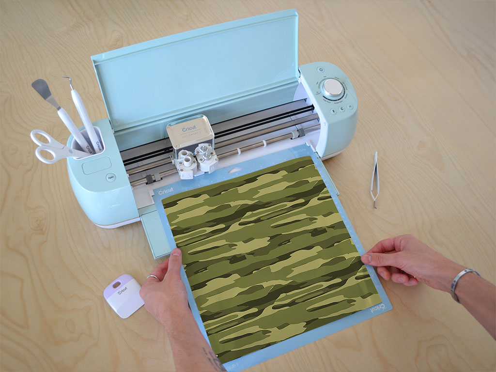 Jigsaw Tropics Camouflage Cricut Compatible Vinyl