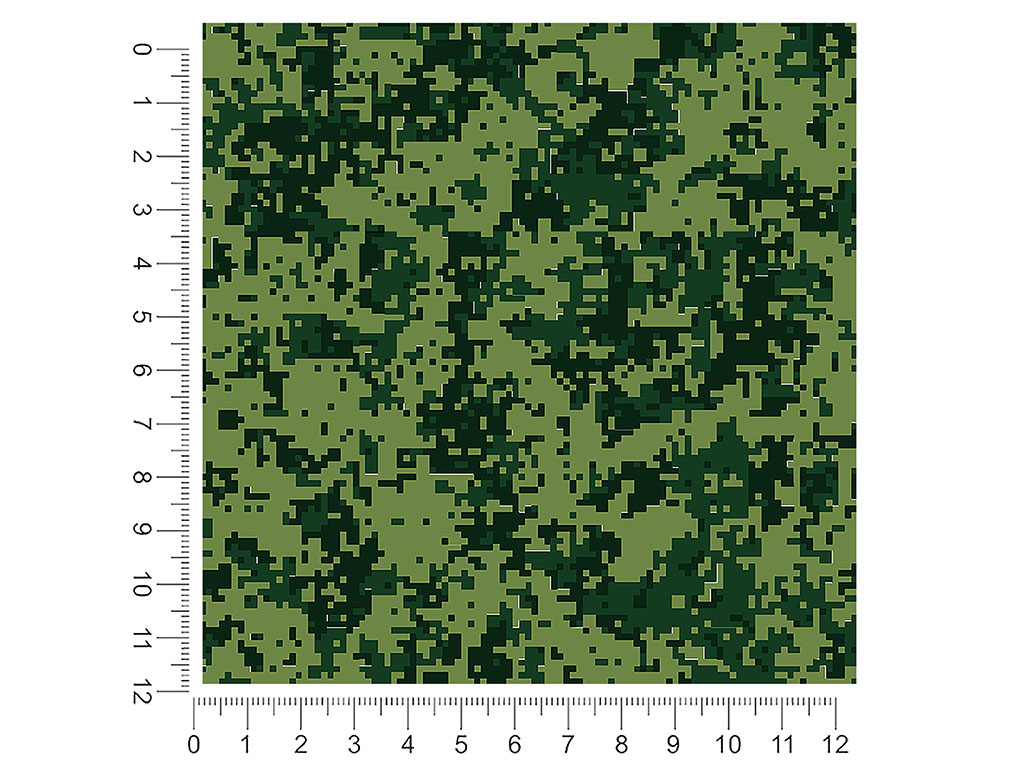 Jungle Pixel Camouflage 1ft x 1ft Craft Sheets