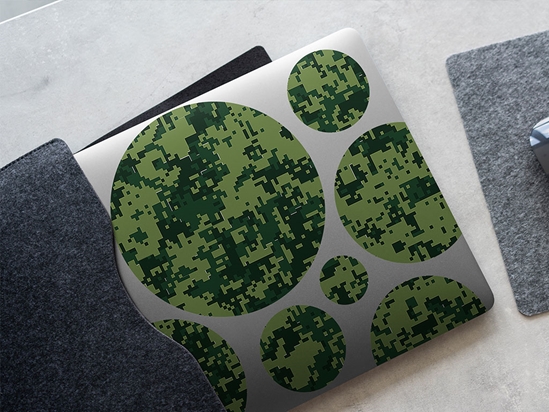 Jungle Pixel Camouflage DIY Laptop Stickers