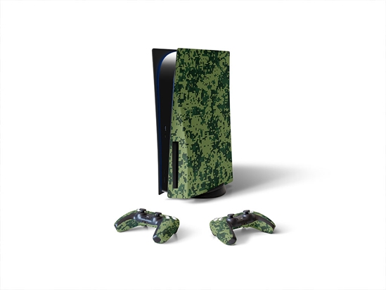 Jungle Pixel Camouflage Sony PS5 DIY Skin