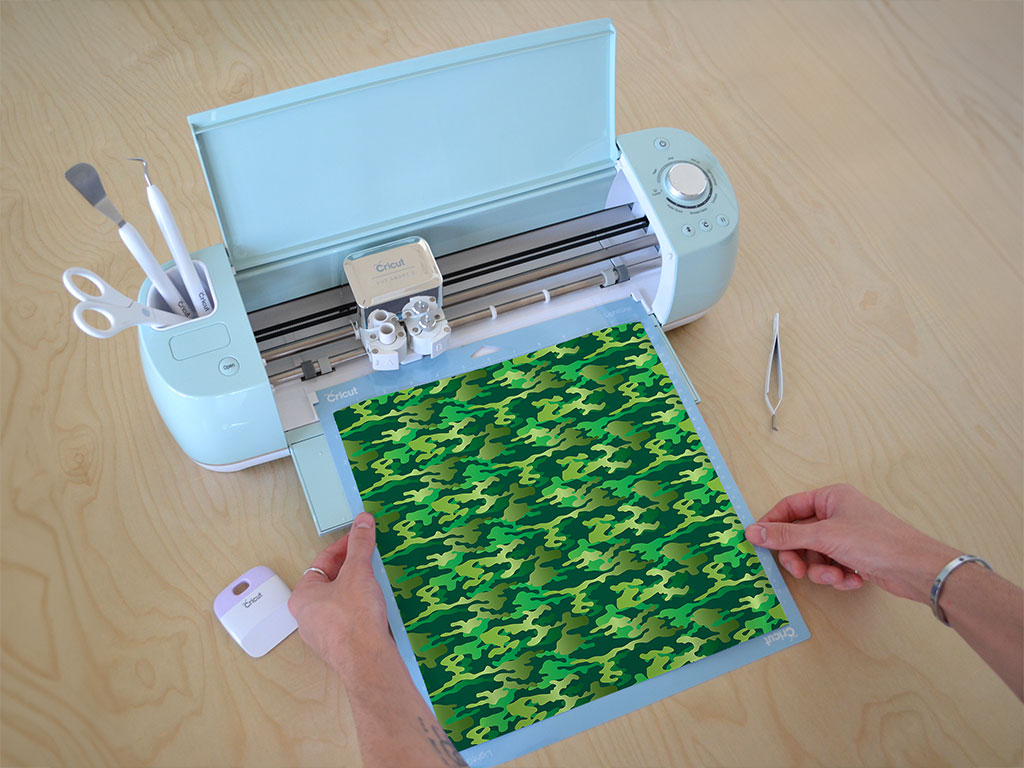 Lime Hunter Camouflage Cricut Compatible Vinyl