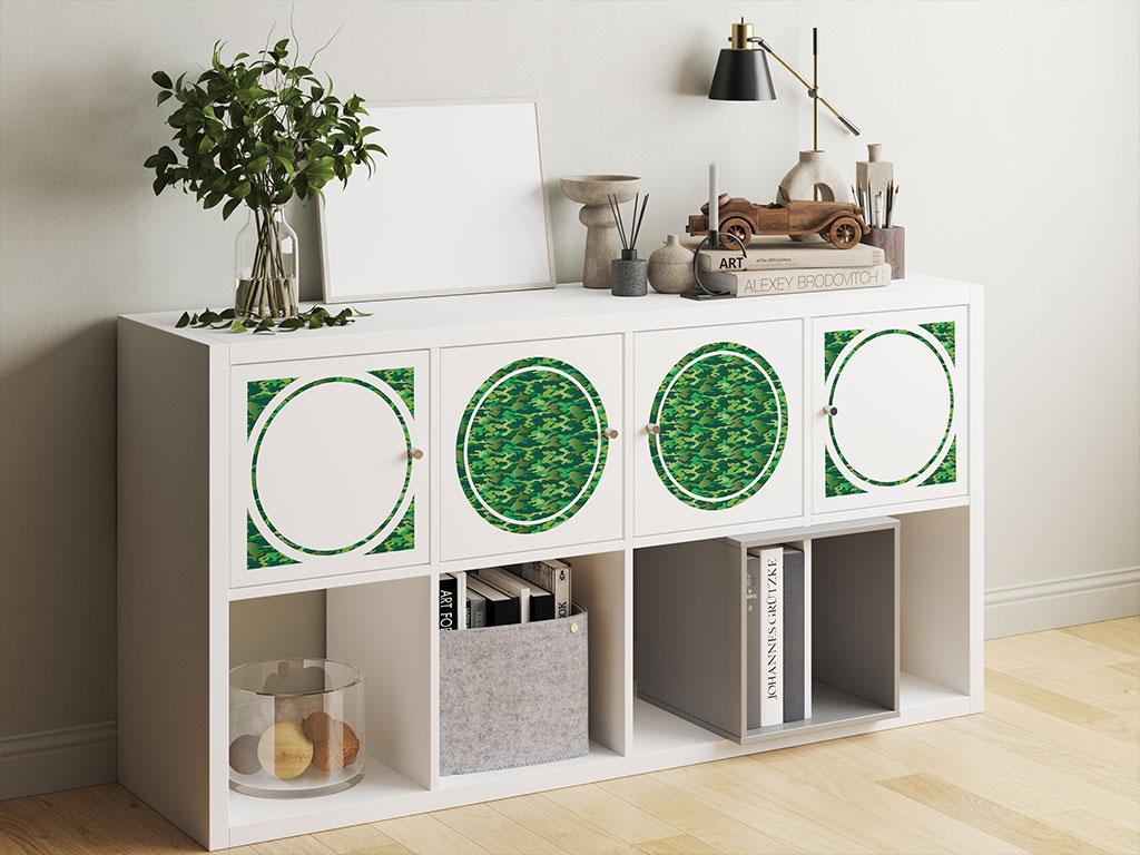 Lime Hunter Camouflage DIY Furniture Stickers