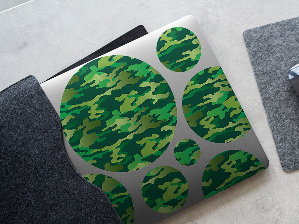 Lime Hunter Camouflage DIY Laptop Stickers