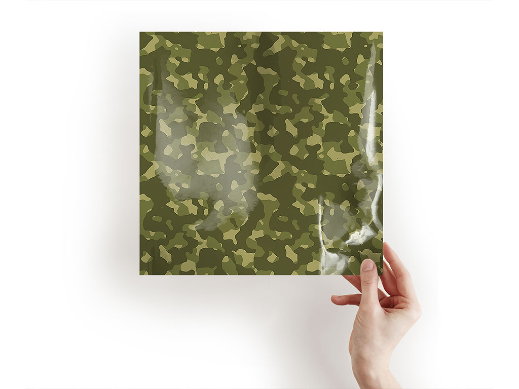 Rcraft™ M84 Tank Green Camouflage Craft Vinyl | Camo Craft Sheets & Rolls