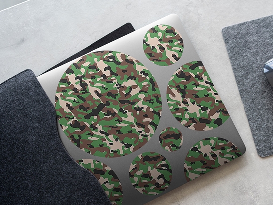 Modern Woodland Camouflage DIY Laptop Stickers